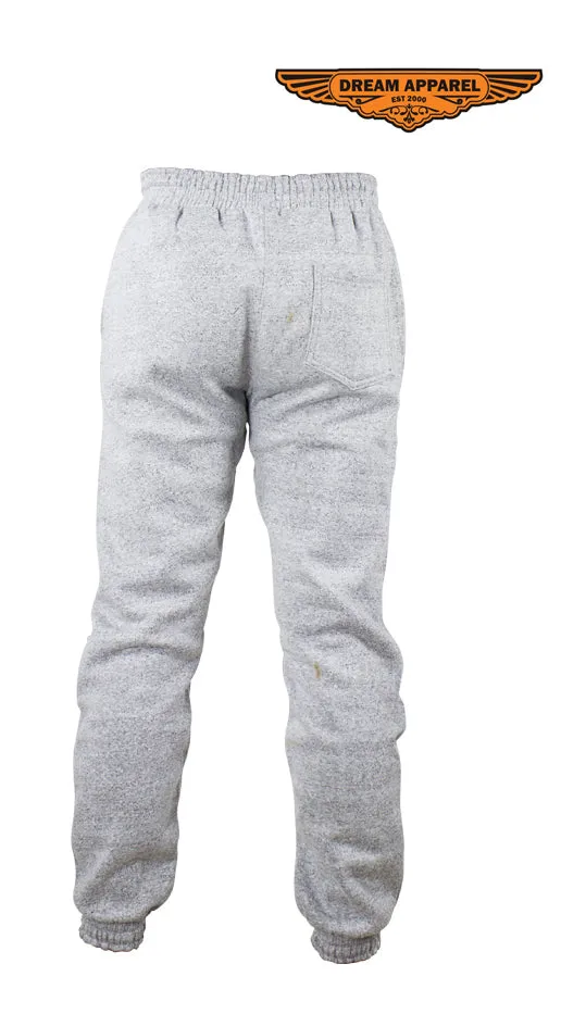 Gray Multi-Pocket Ribbed Panel Joggers