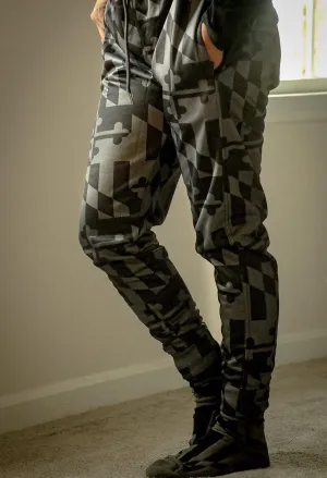 Greyscale Maryland Flag / Joggers