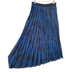 H&M Pleated Midi Skirt Blue SIZE 12