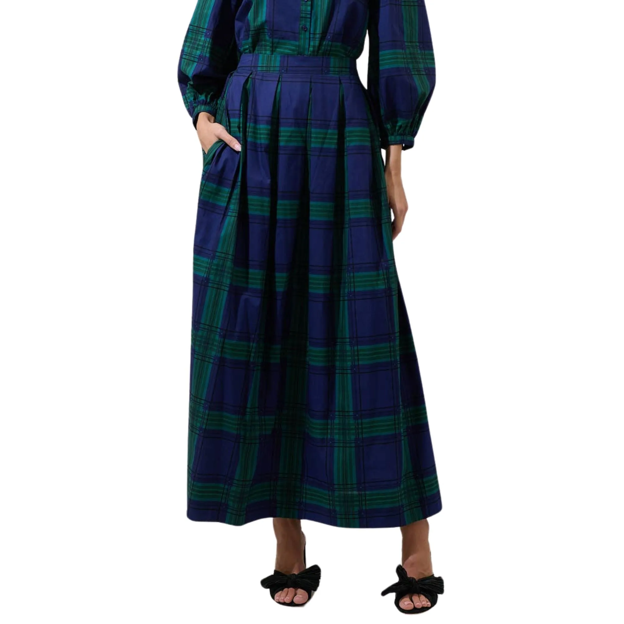 Harrisville Plaid A-Line Maxi Skirt