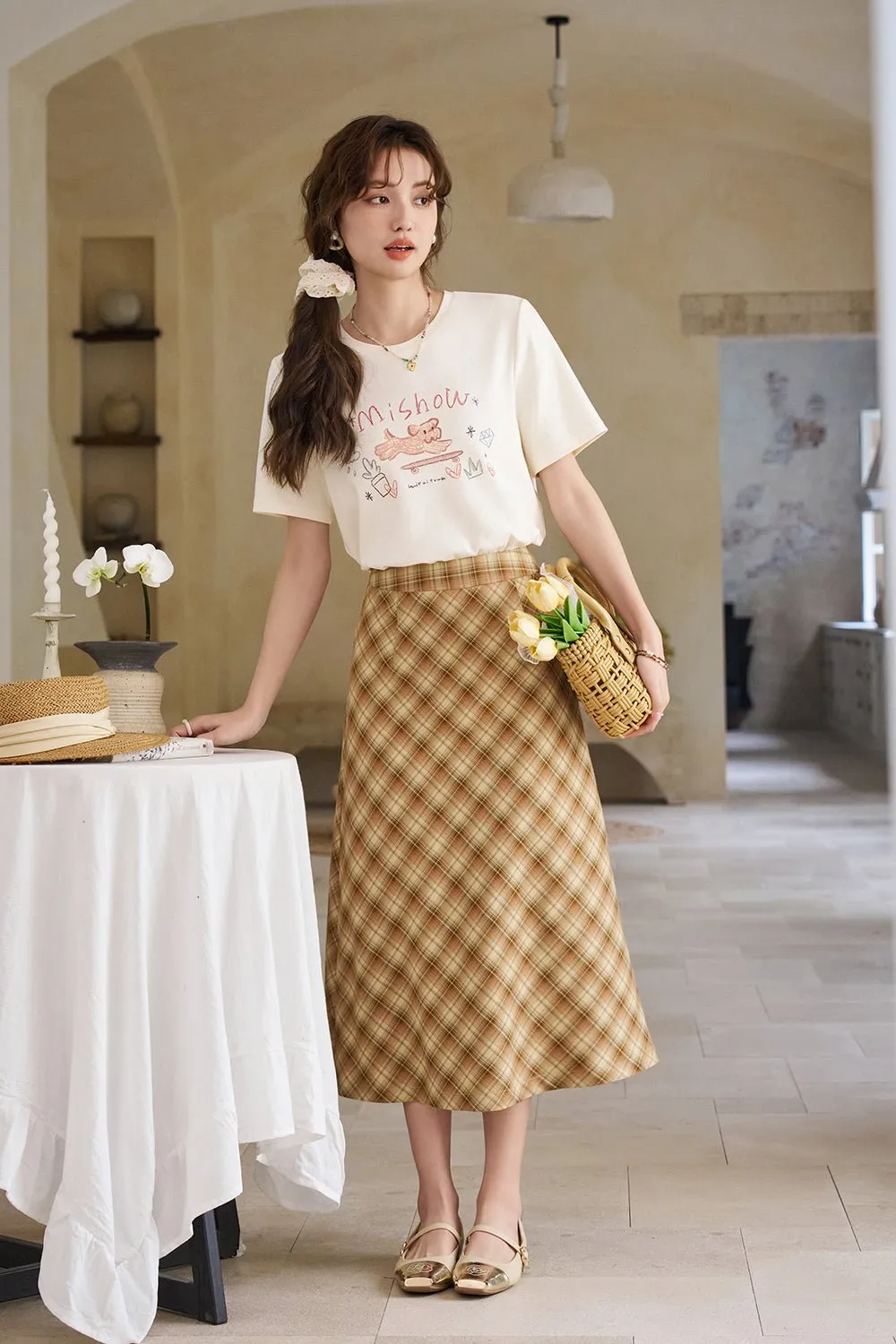 High Waist Maxi Skirt for Women