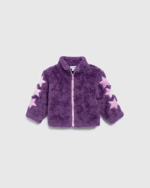 Infant Girl Patch Sherpa Jacket