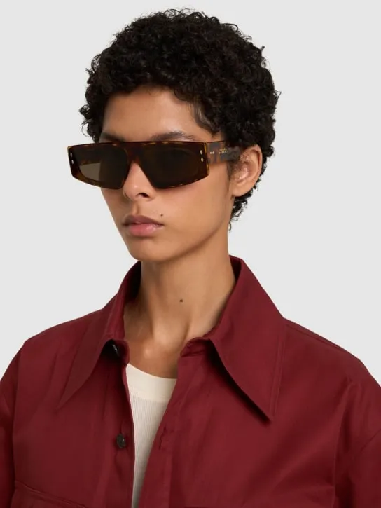 Isabel Marant   Maxi temple squared acetate sunglasses 