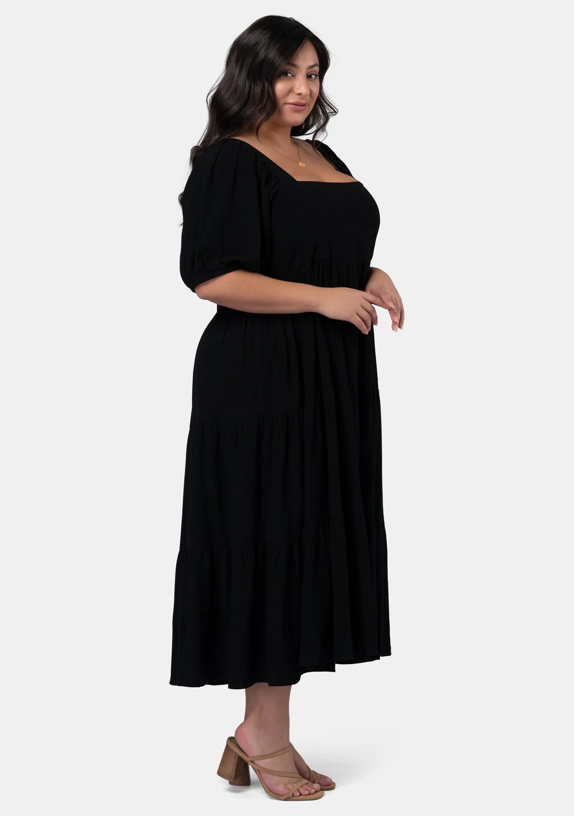 Isadora Balloon Sleeve Maxi Dress