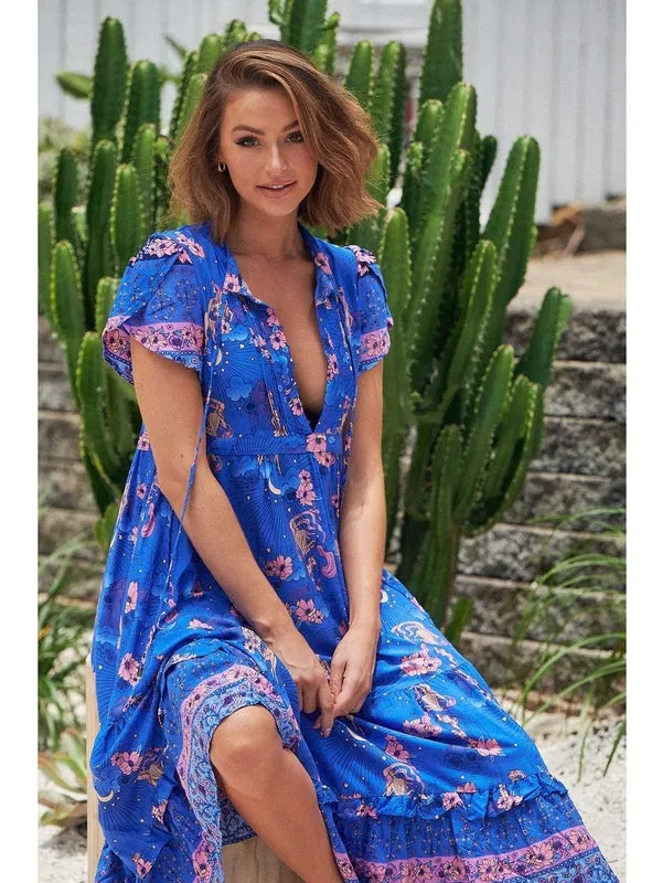 JAASE Soleil Print Nella Midi Dress