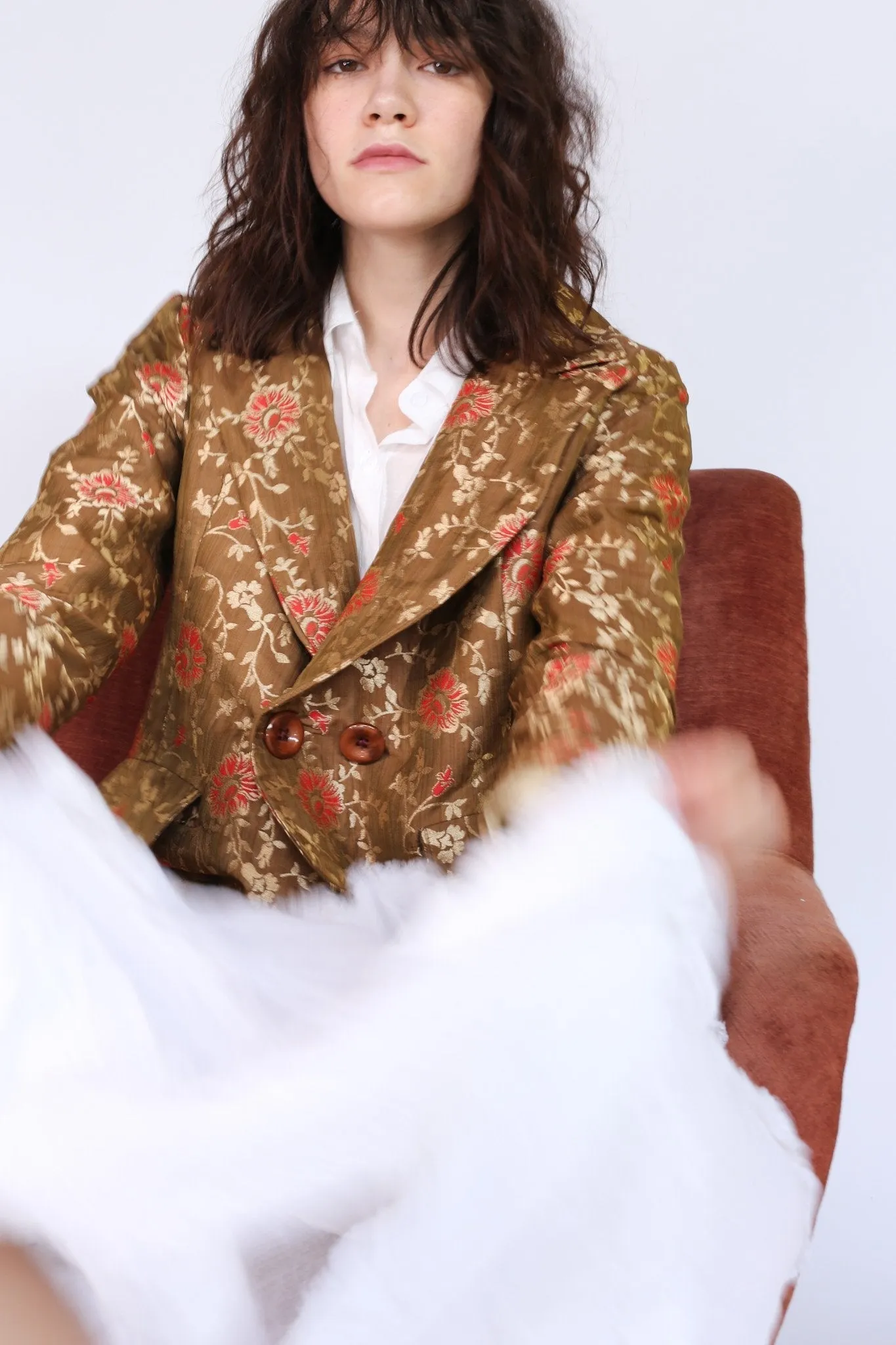 Jacket Frida in Flower Silk print