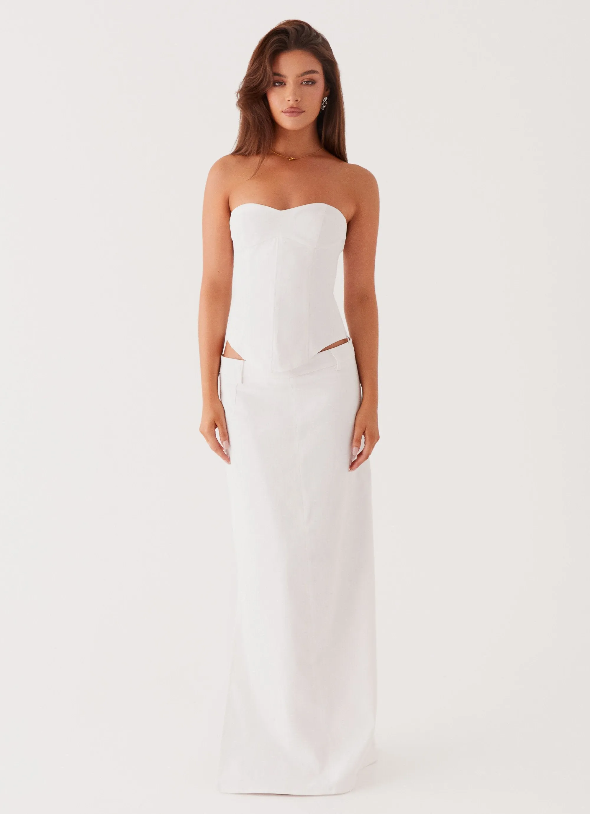 Jaslyn Maxi Skirt - White