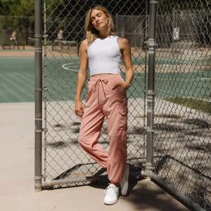 Jetsetter Cargo Joggers, Pink Bliss