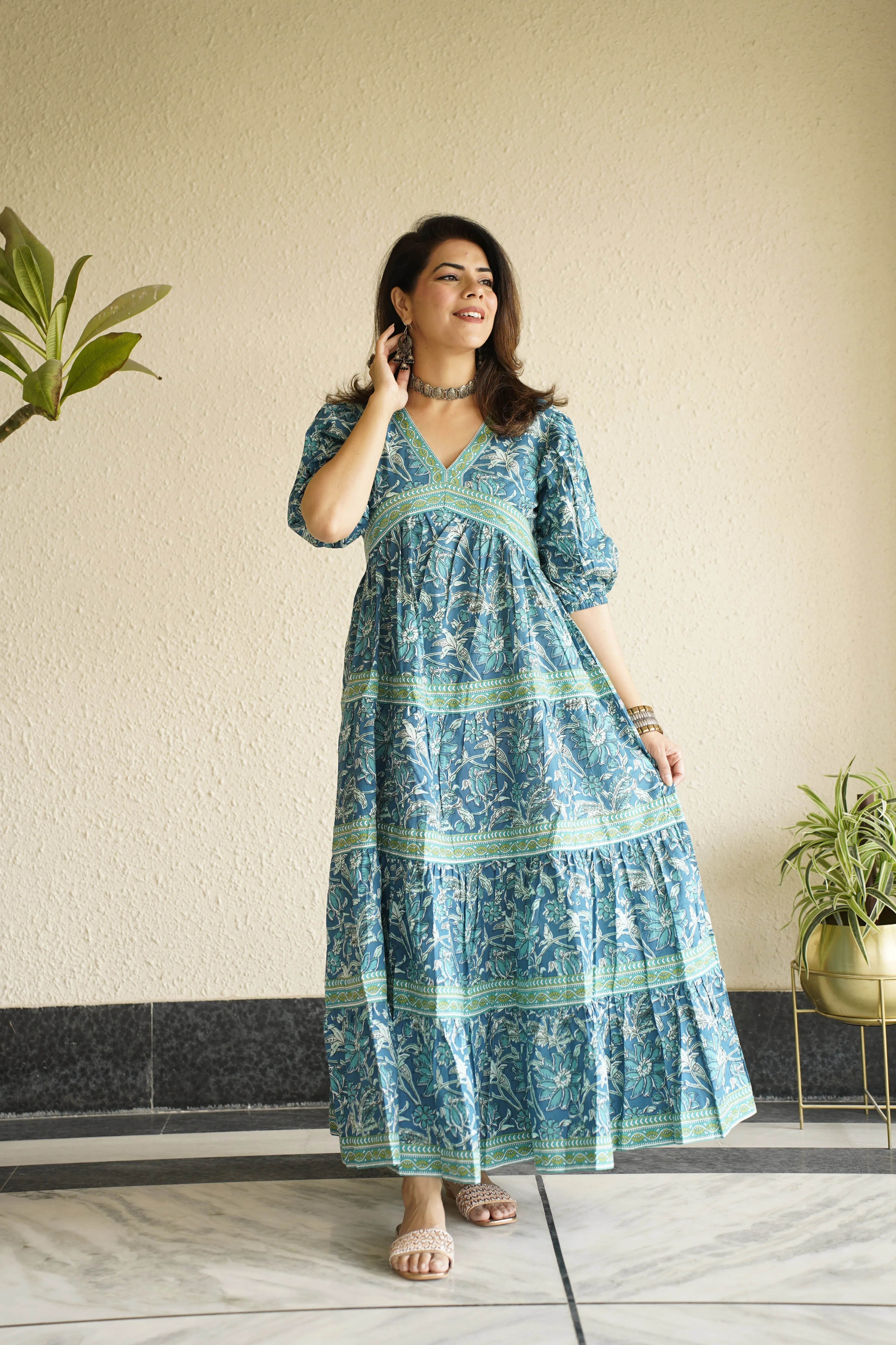 Jheel Dress | Lake Blue