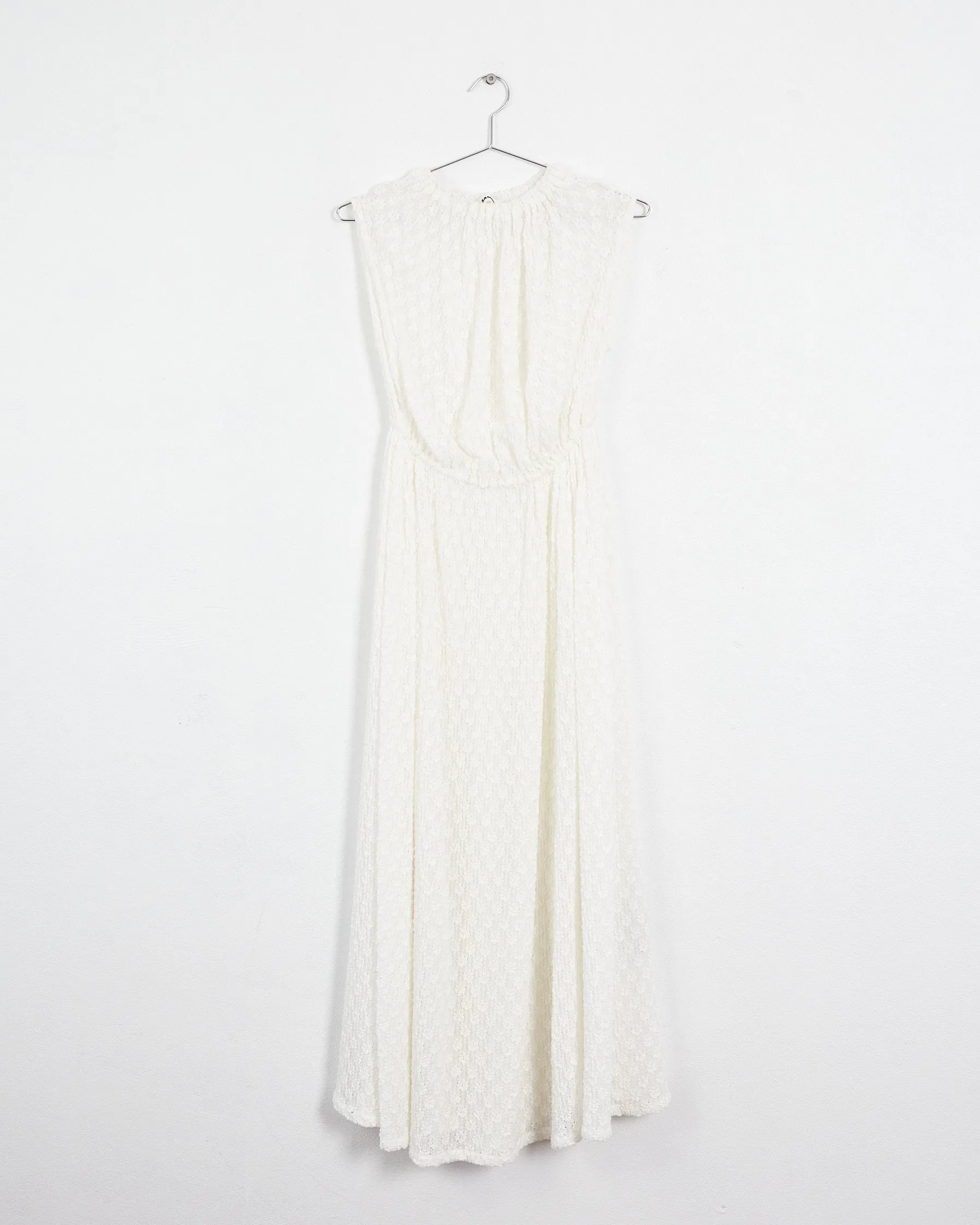 Jil Sander embroidered maxi dress, white, 10