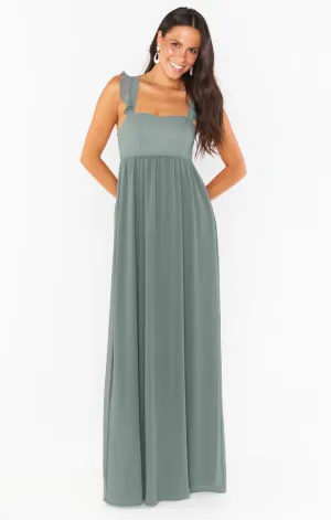 June Maxi Dress ~ Deep Sage Chiffon