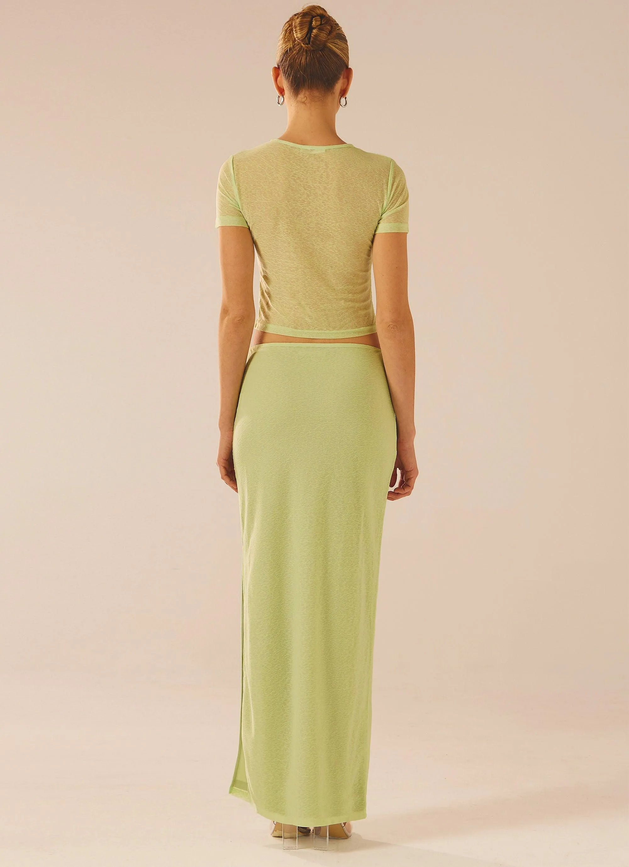 Just Like Magic Maxi Skirt - Lime