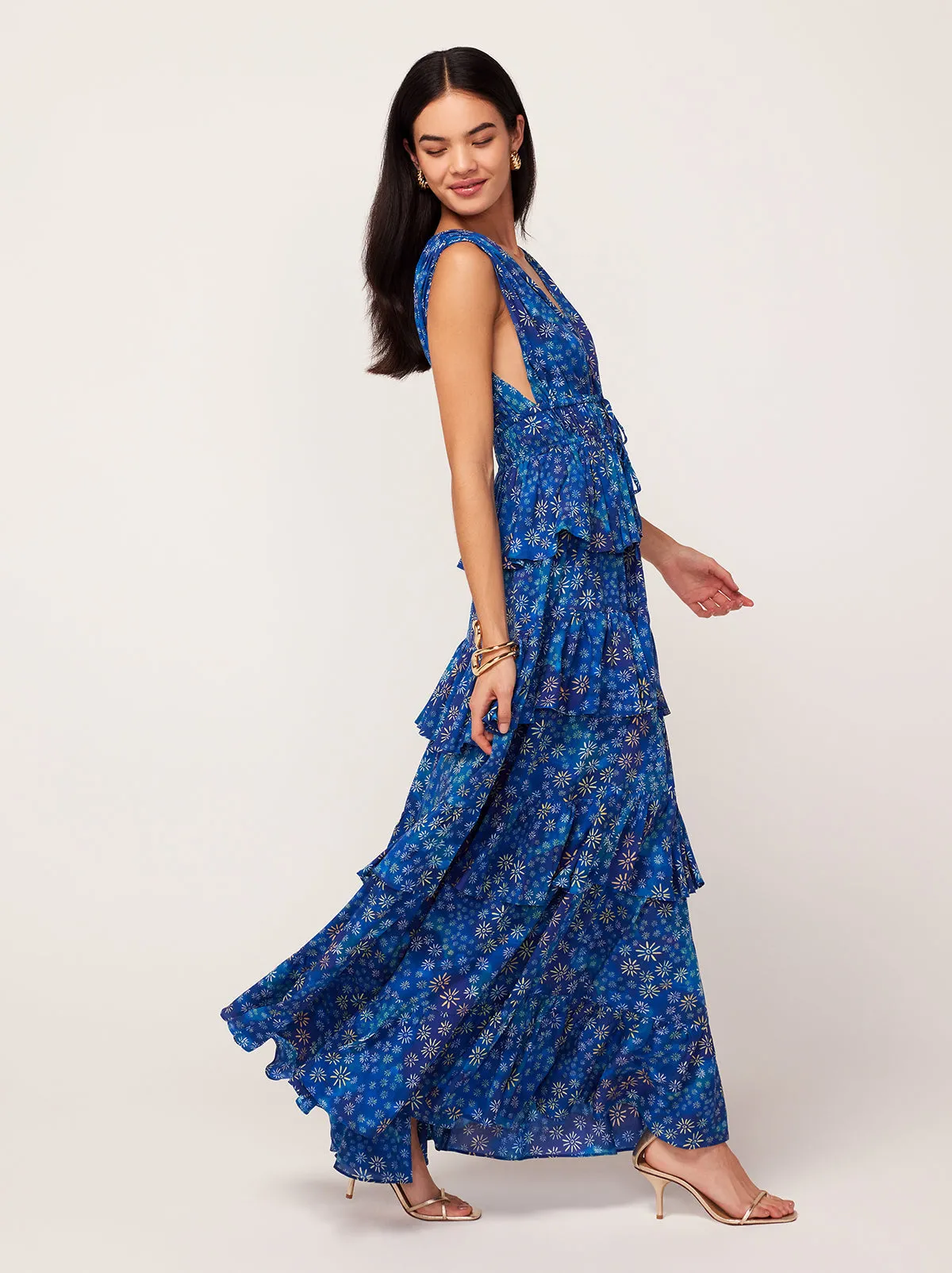 Laetitia Midnight Constellation Print Maxi Dress