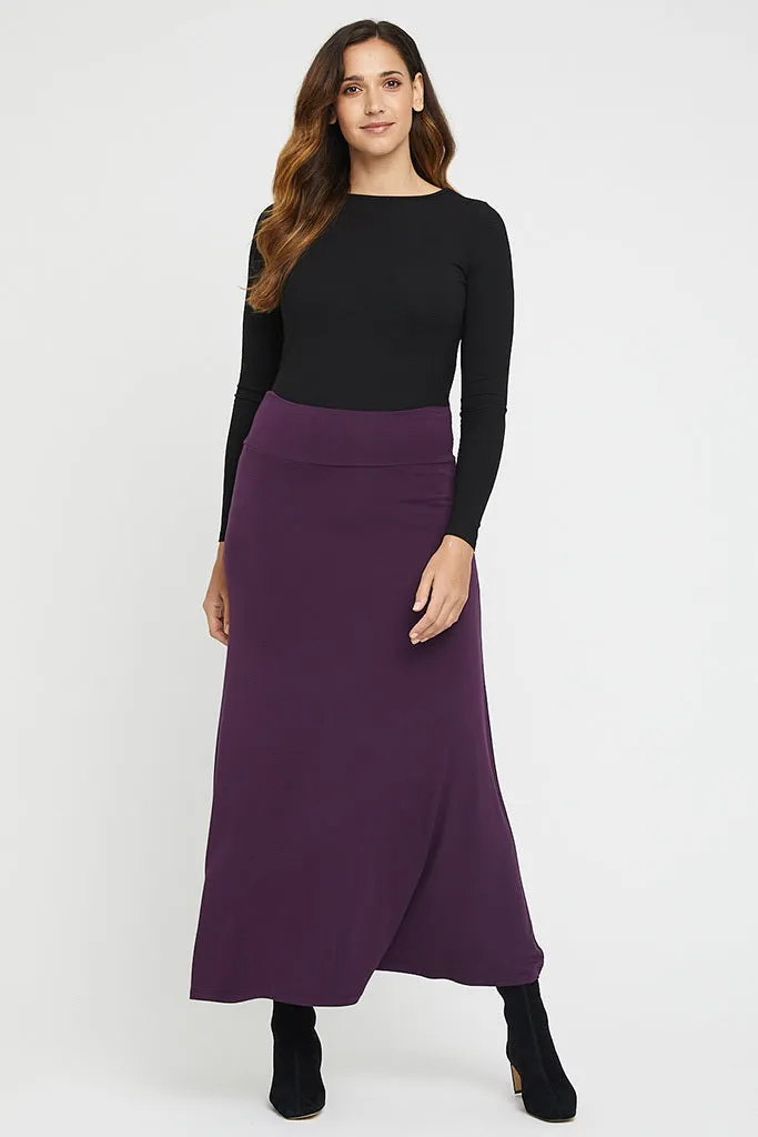 Lana Long Skirt - Plum