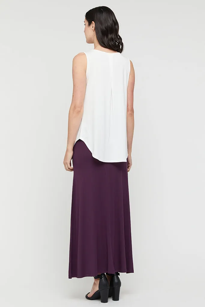 Lana Long Skirt - Plum