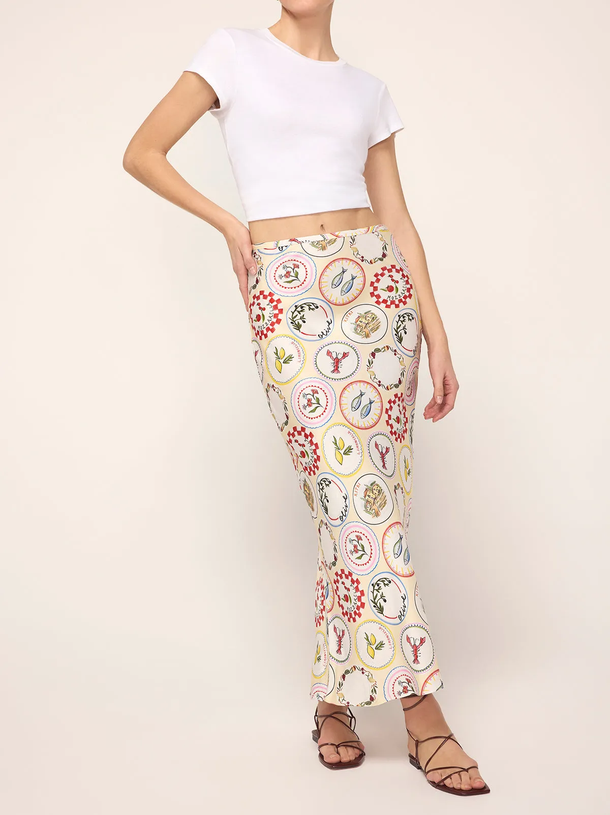 Layla Vintage Plates Skirt