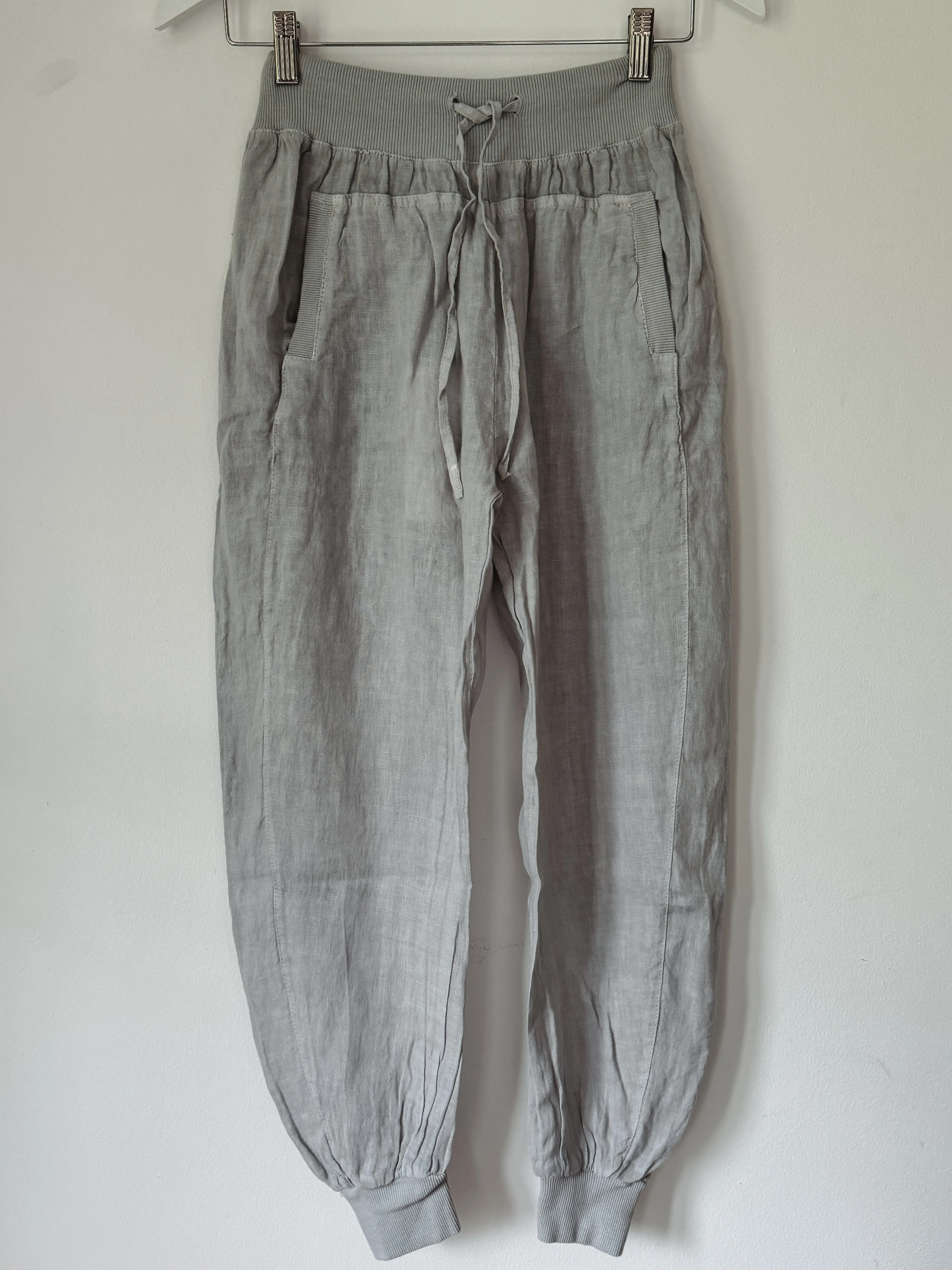 Light grey LINEN ULTIMATE joggers