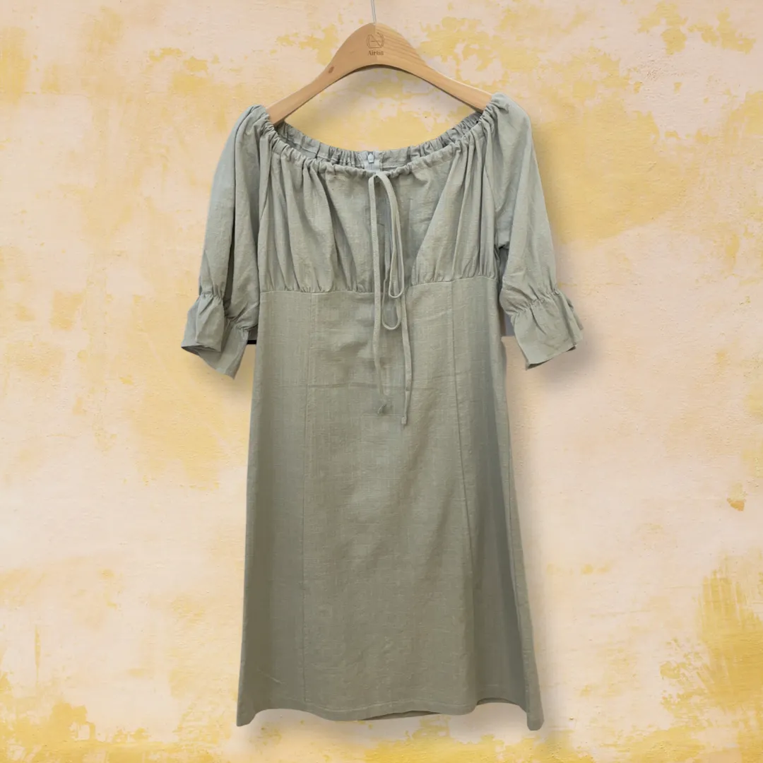 Linen puff dresses