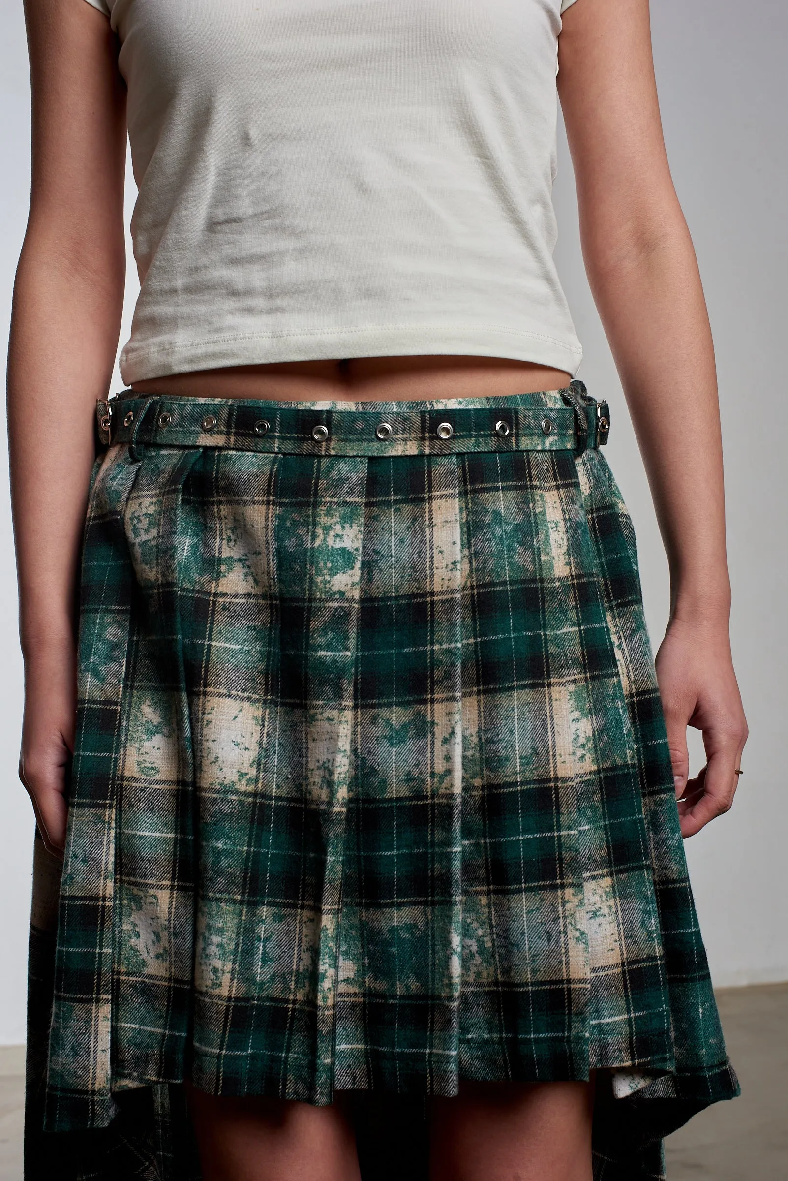 Lore Pleated Tartan Skirt