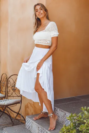 Maiora Maxi Skirt White