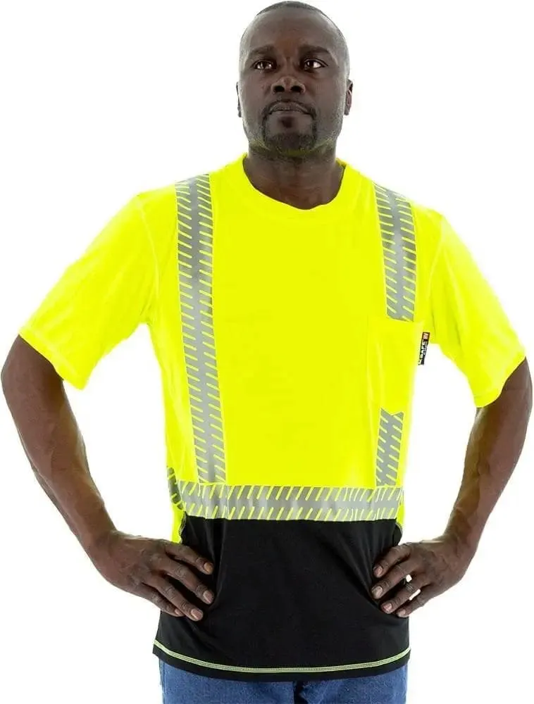 MAJESTIC - High Visibility Snag Resistant Short Sleeve Shirt With Reflective Chainsaw Striping