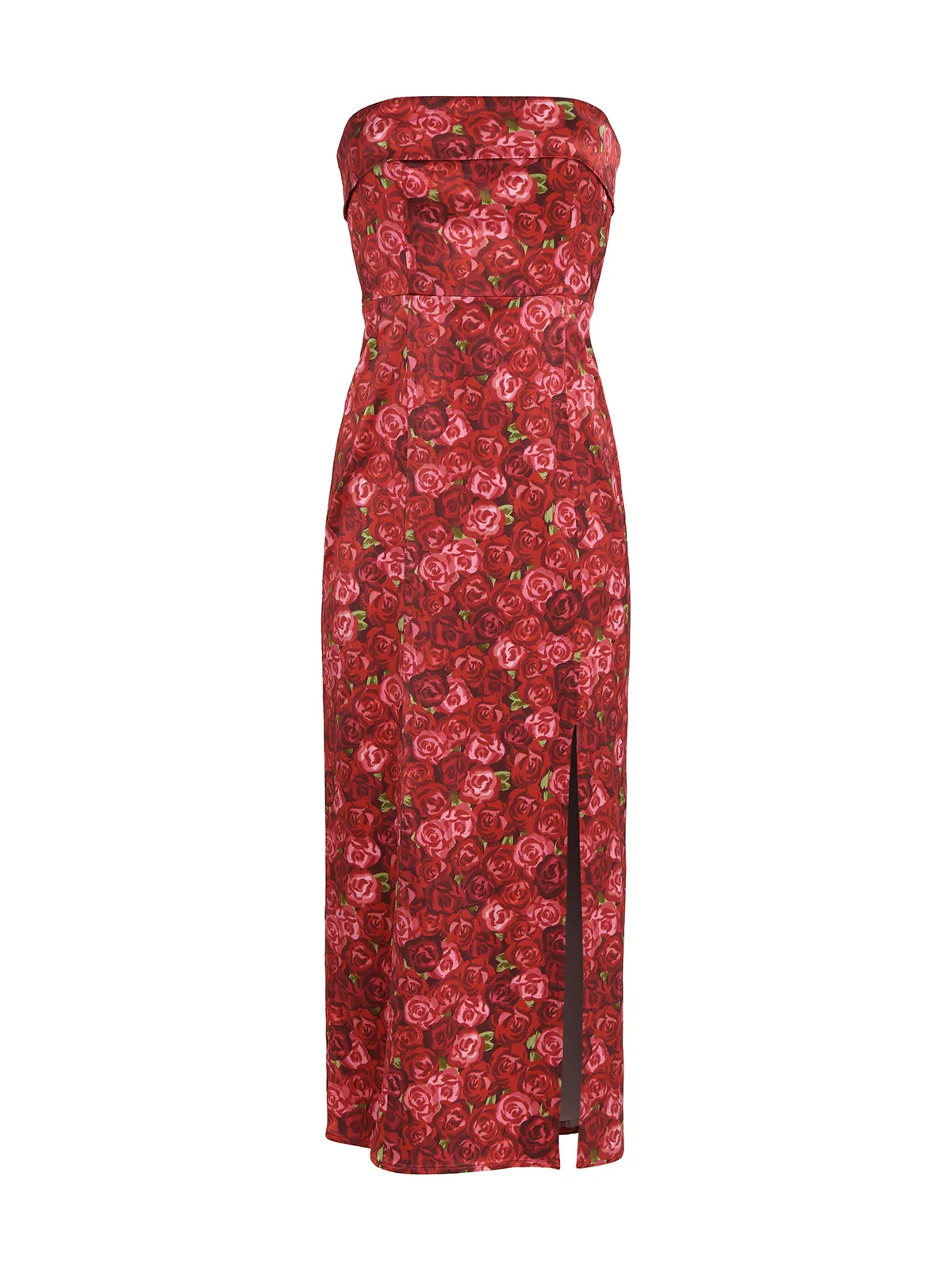 Marcelle Red Roses Print Dress