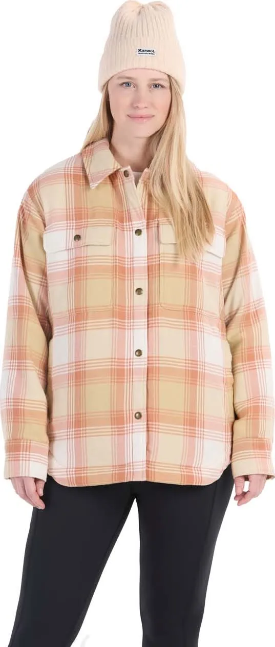 Marmot Women&#x27;s Ridgefield Sherpa Flannel Shirt Jacket  Light Oak/Papyrus | Buy Marmot Women&#x27;s Ridgefield Sherpa Flannel Shirt Jacket  Light Oak/Papyrus here | Outnorth