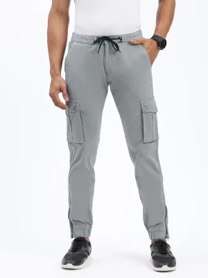 Men Solid Grey Joggers