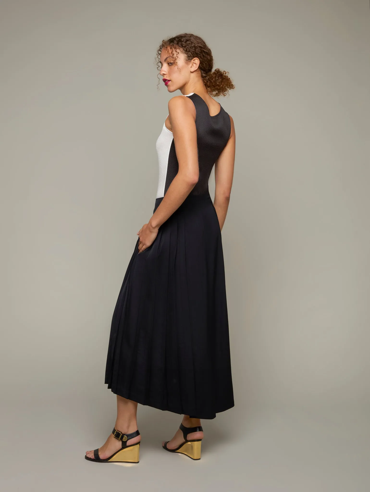 MINARET | Pleated Midi Skirt