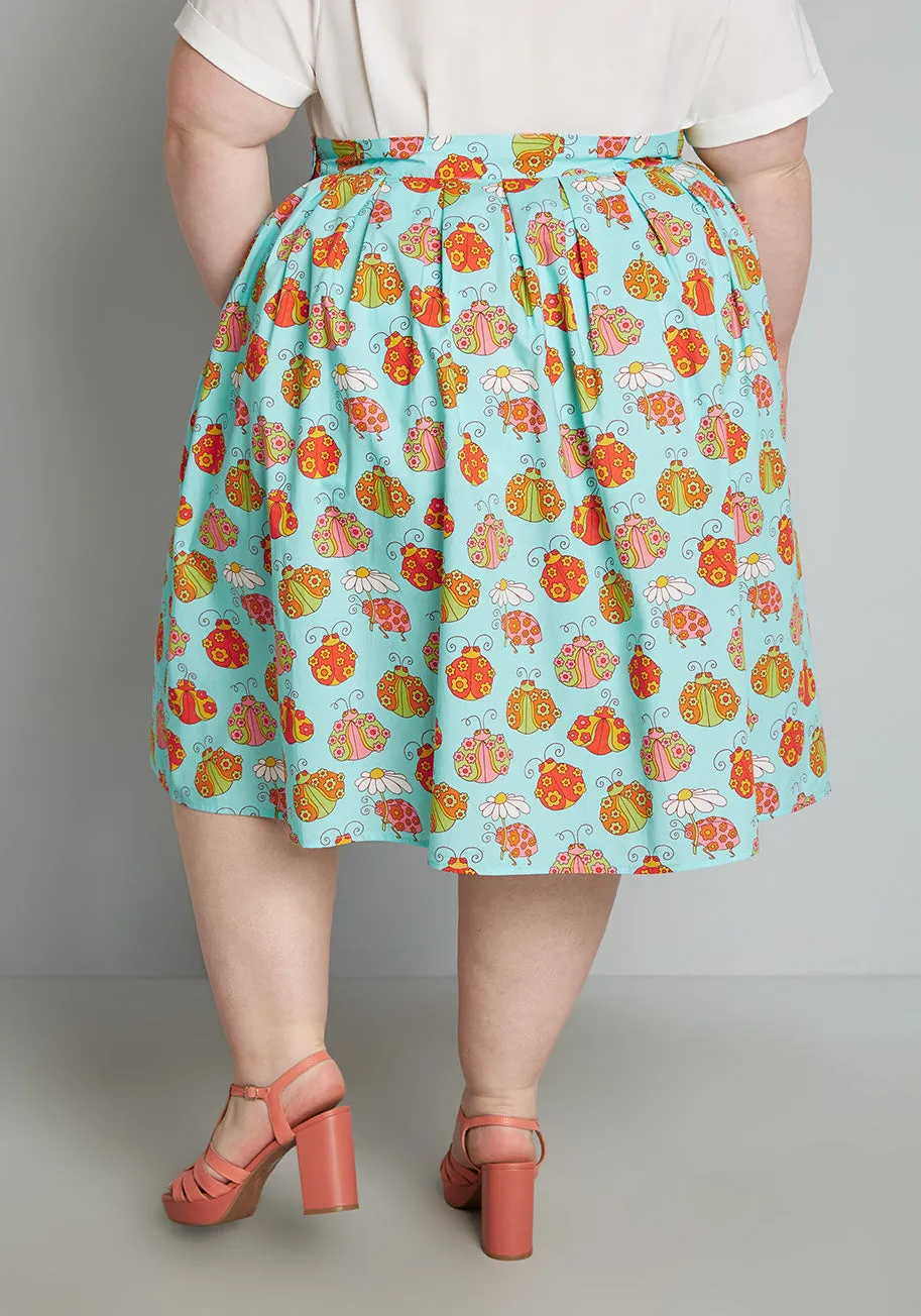 ModCloth x Marisol Muro My Playful Ways Swing Skirt