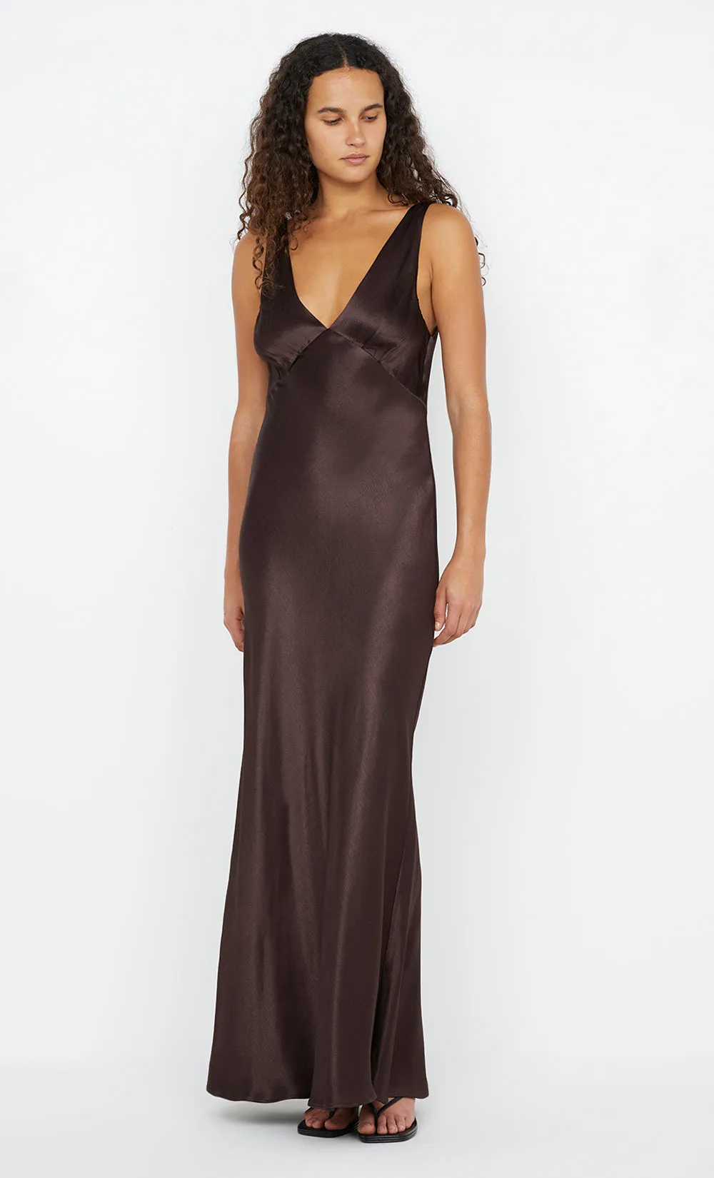 MOON DANCE VERONA DRESS - DARK CHOCOLATE