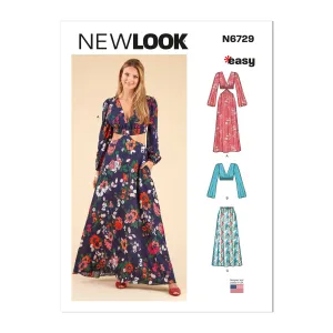 Newlook Pattern 6729 Misses' Dress, Top and Skirt