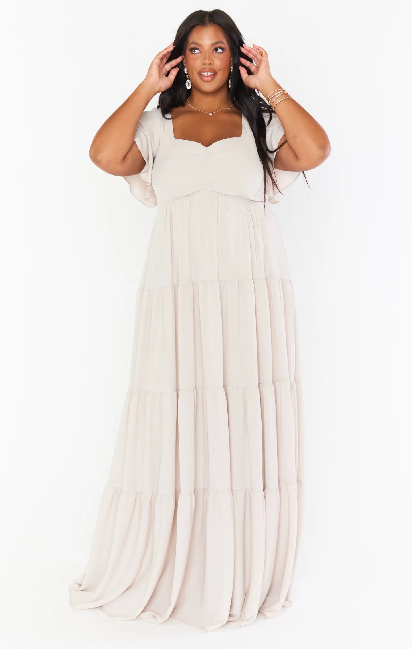 Nicole Maxi Dress ~ Show Me The Ring Crisp