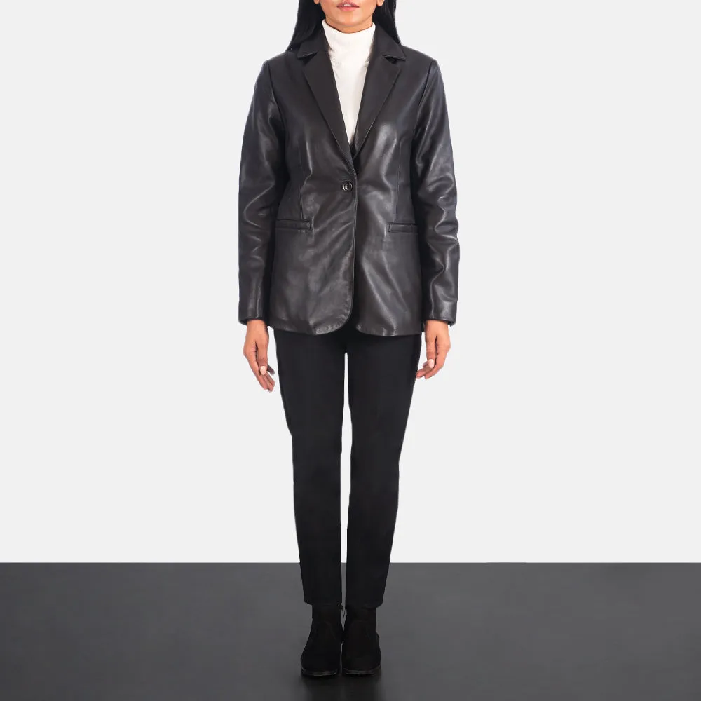 Norma Brown Leather Blazer