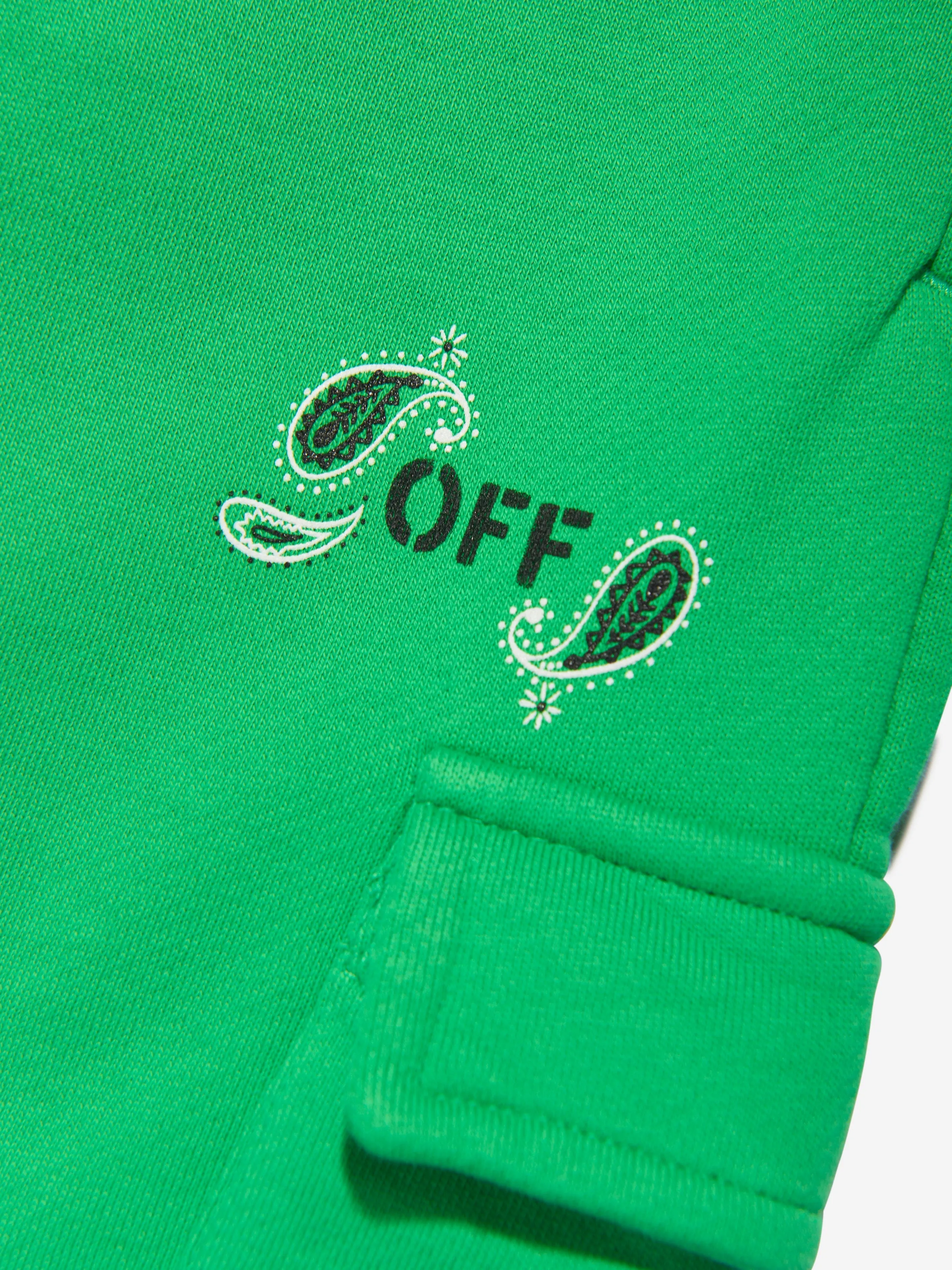 Off-White Kids Bandana Joggers in Green