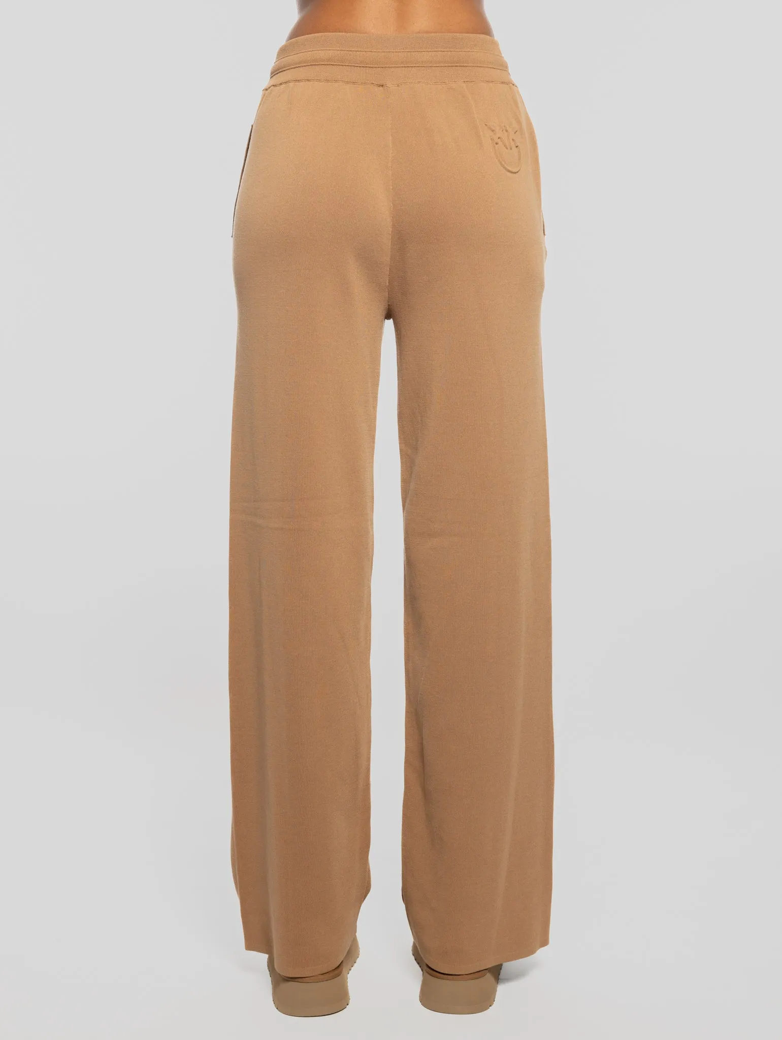 Pantaloni Joggers in Tessuto Tecnico Marrone