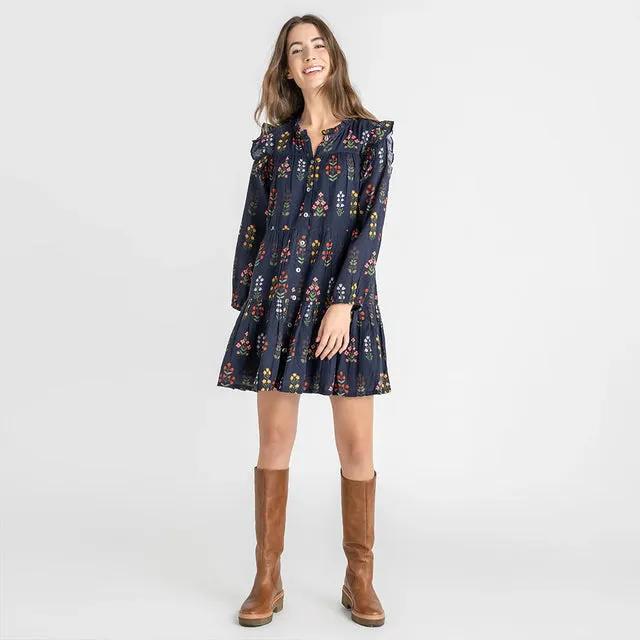 Pink Chicken Womens Kalani Dress - Navy Field Floral