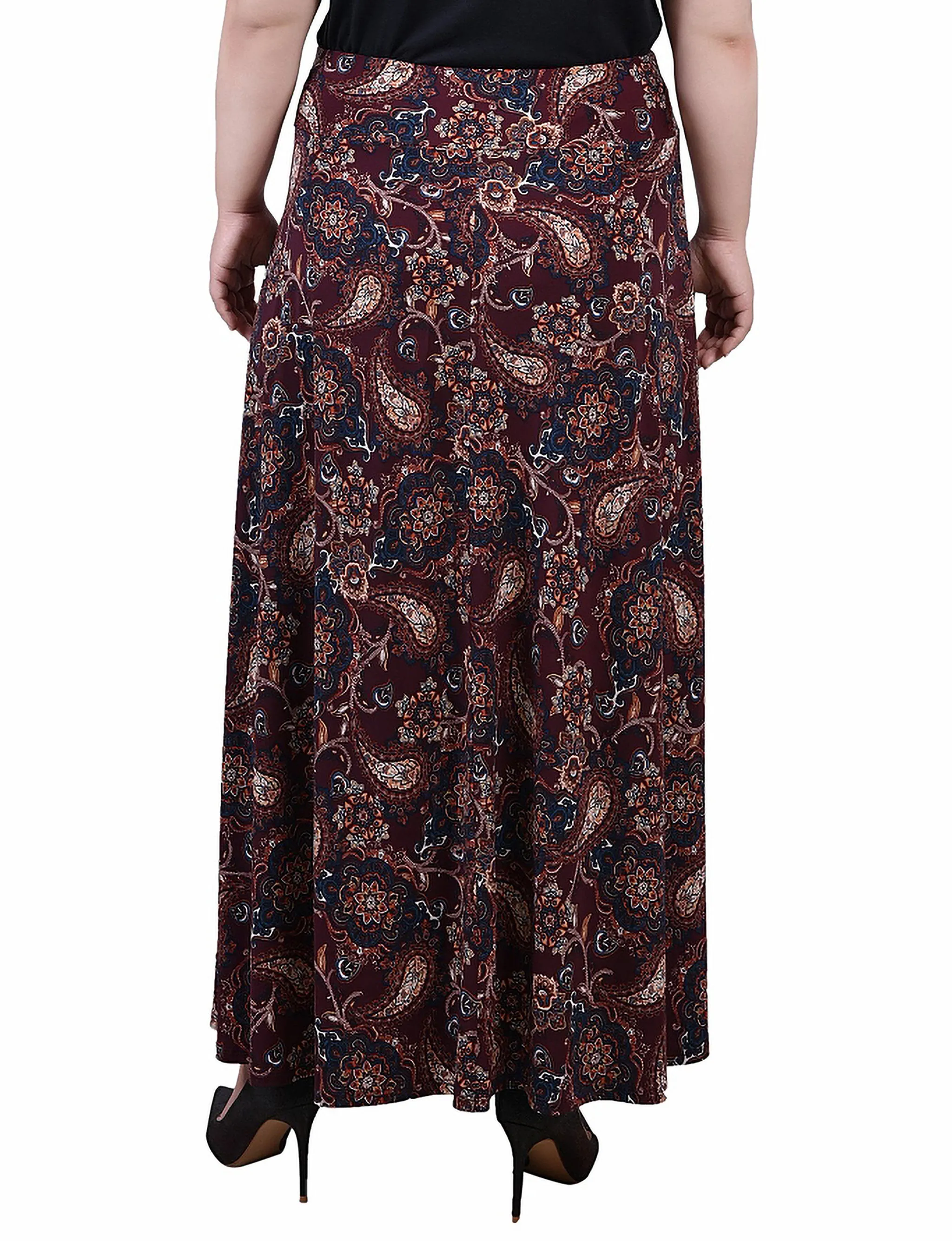 Plus Size Maxi Skirt With Sash Waist Tie