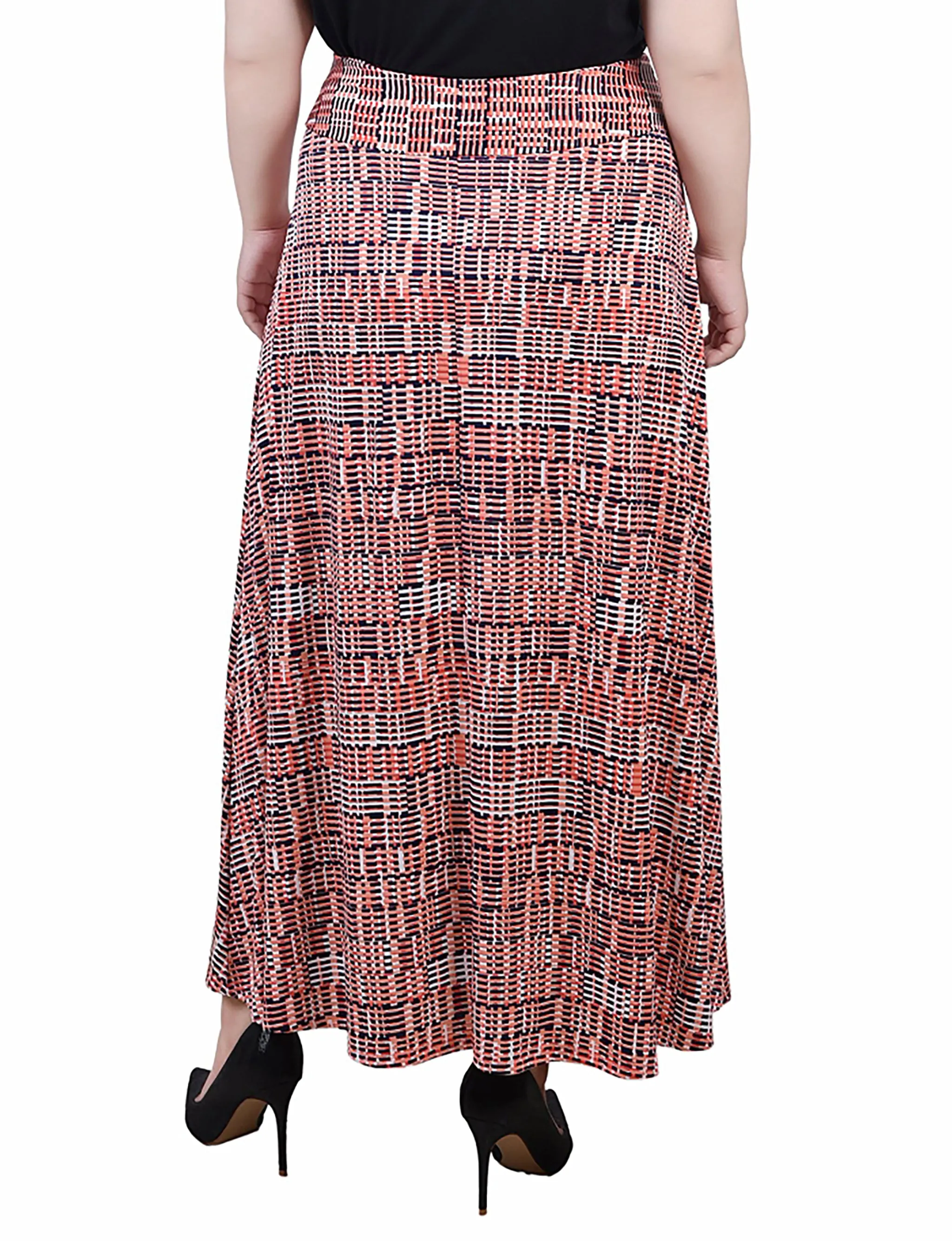 Plus Size Maxi Skirt With Sash Waist Tie