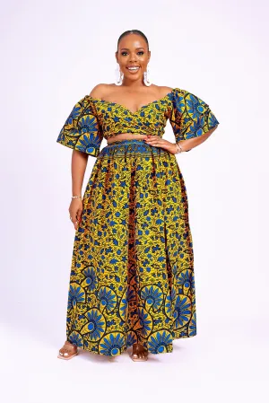 RAIZA AFRICAN PRINT MAXI SKIRT