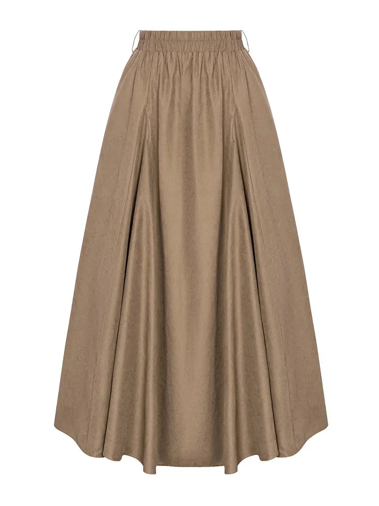 Renaissance Boho Maxi Skirt Ankle Length Swing Skirt