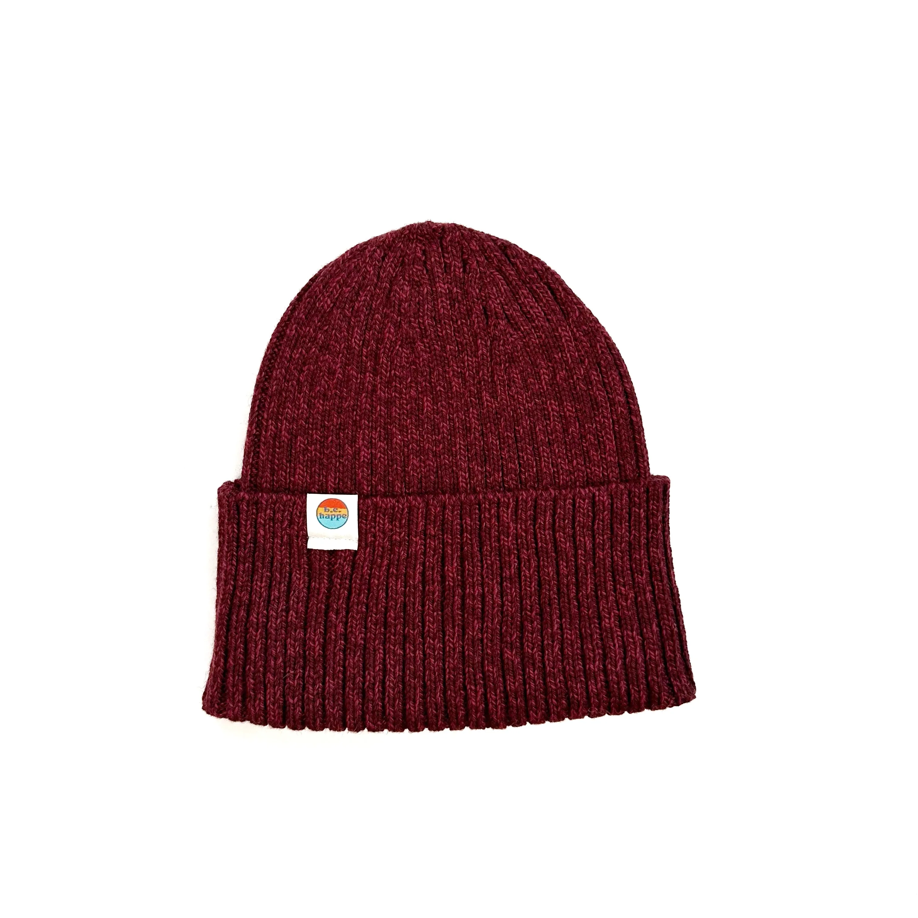 Ribbed Knit Beanie | Maroon