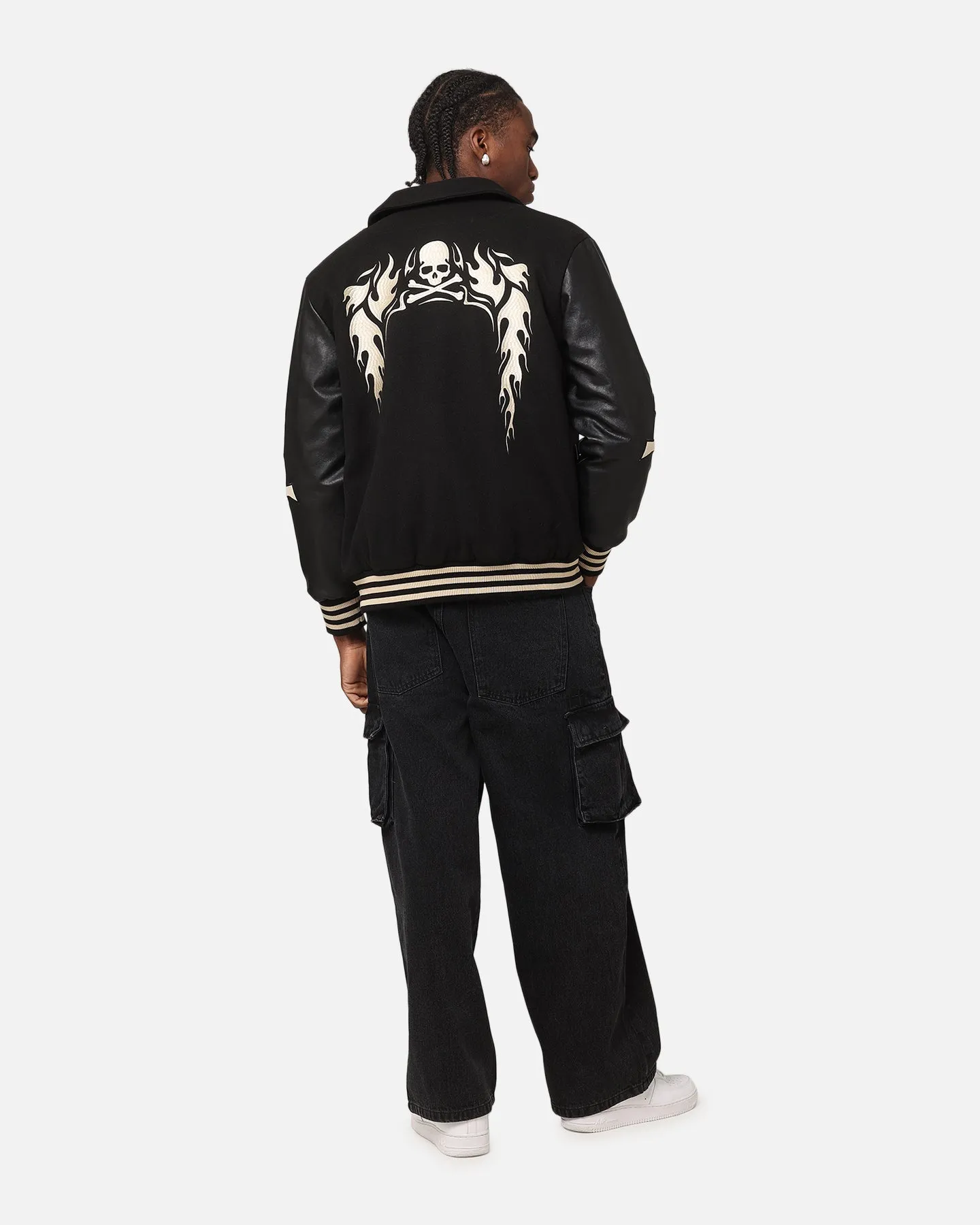 Saint Morta Ceremonies Varsity Jacket Black/Tan