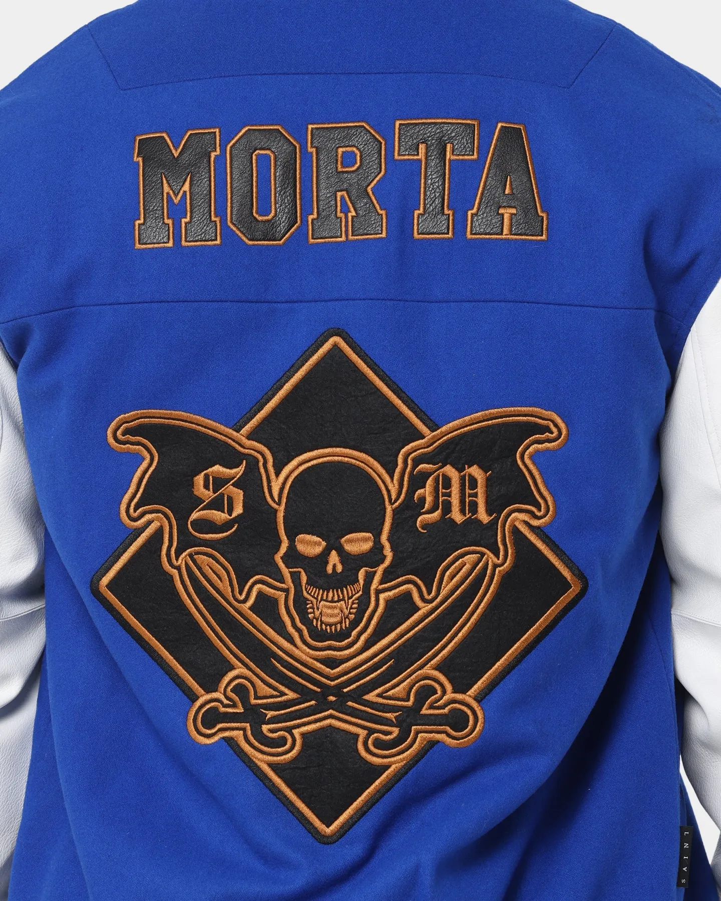 Saint Morta Graveyard Varsity Jacket Royal