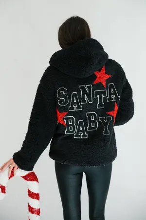 SANTA BABY BLACK SHERPA JACKET