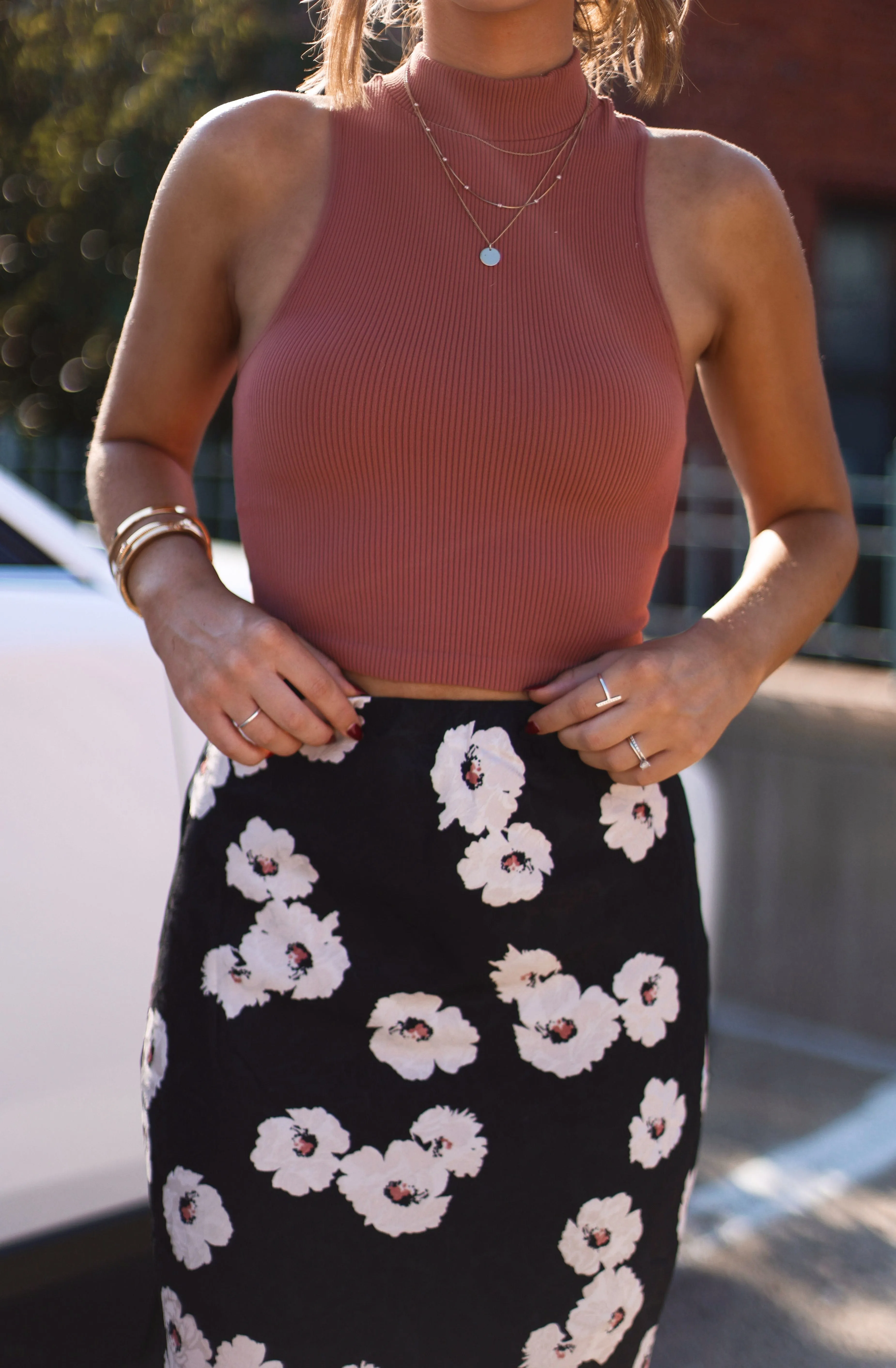 Secret Rumor Floral Skirt