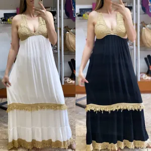 Sexy Back Boho Dress