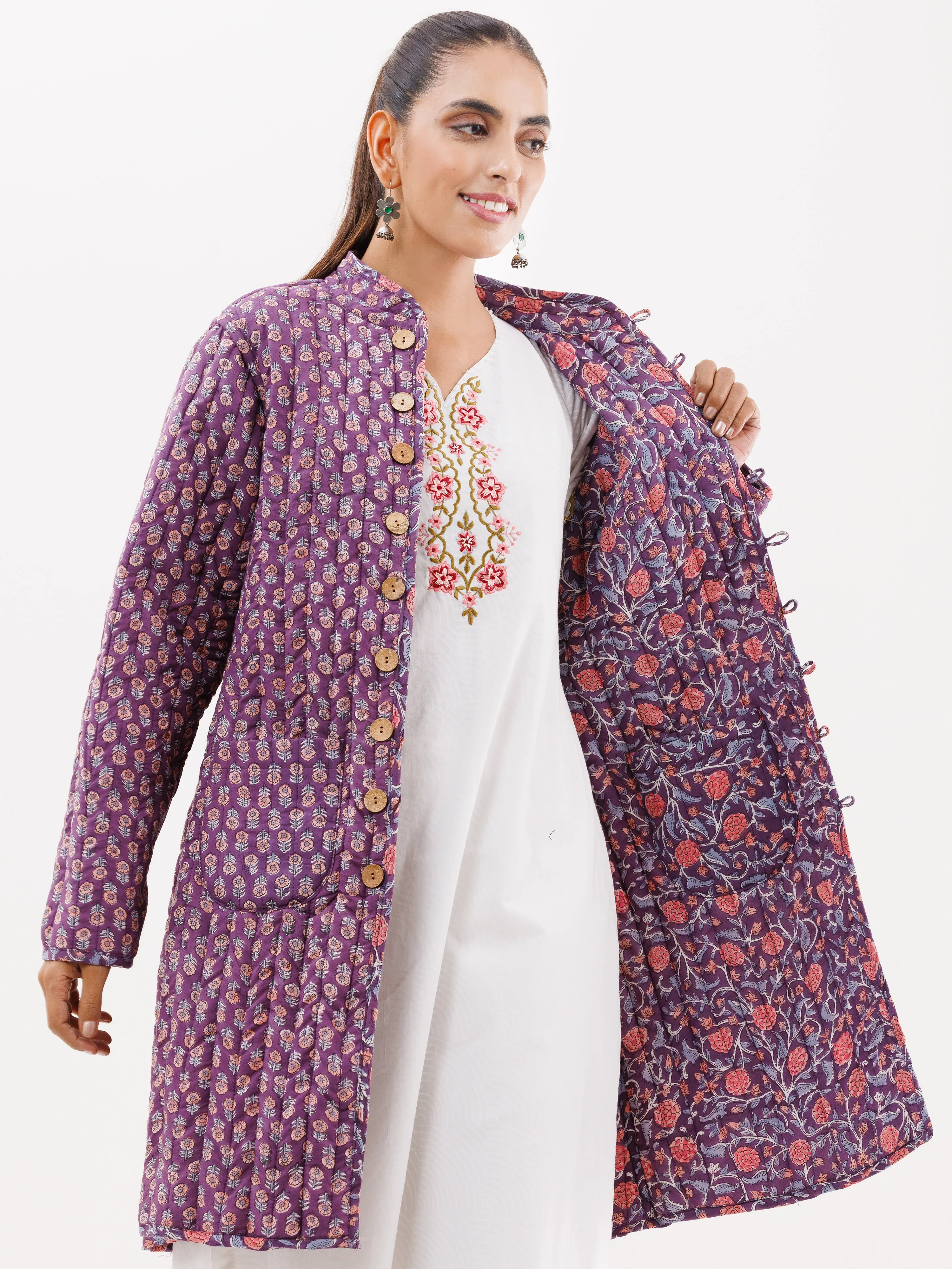 Shishir Zubeida Quilted Reversible Jacket