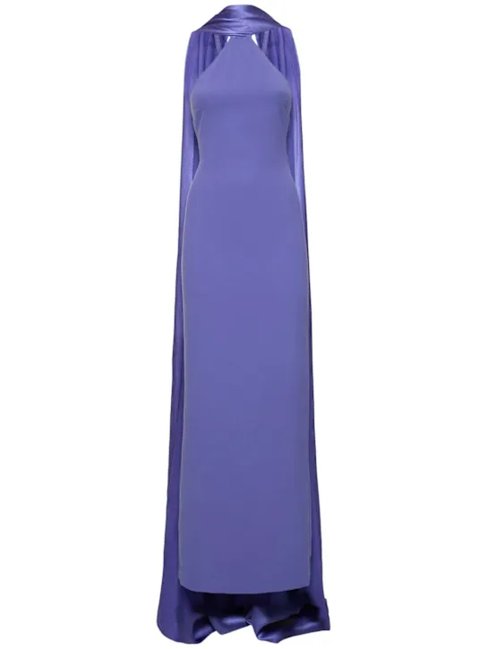 Solace London   Ophelia crepe &amp; satin maxi dress 