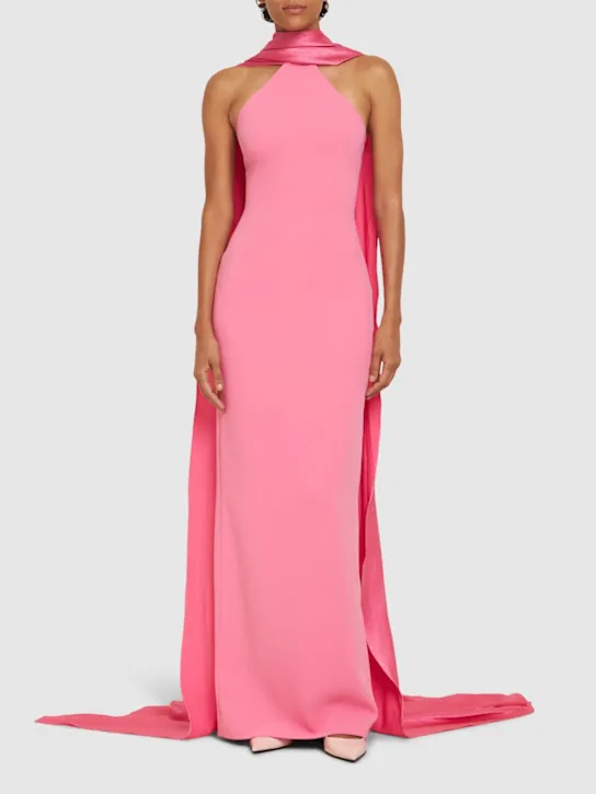 Solace London   Ophelia crepe &amp; satin maxi dress 